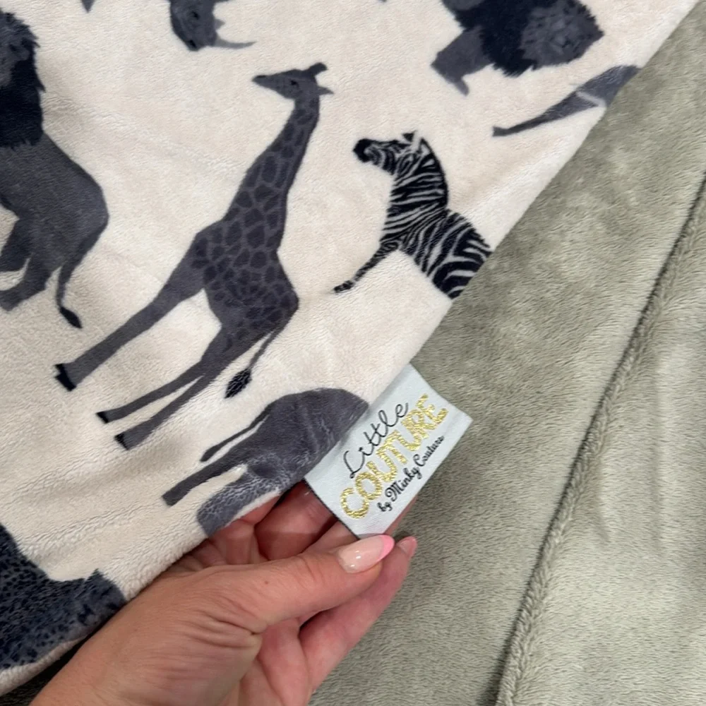 Sleep Sack Minky Couture Little Couture Weareable Blanket Safari Animals 12-24M